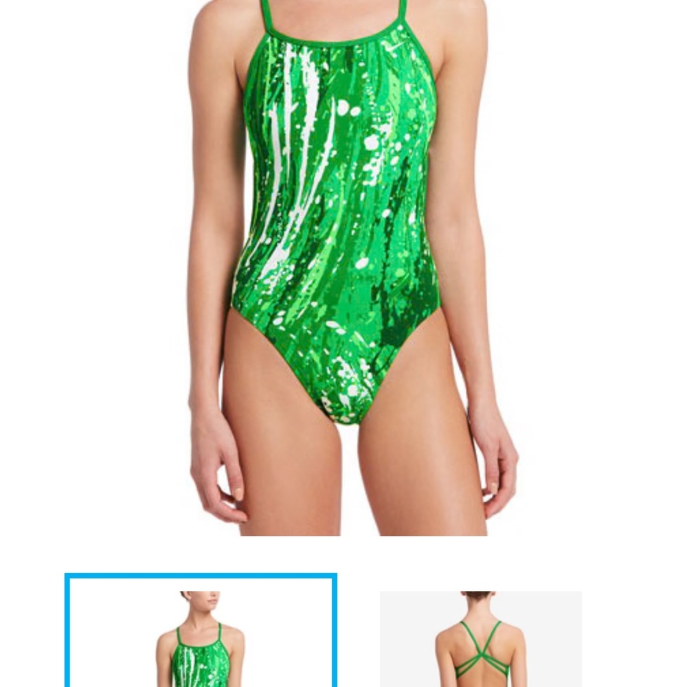 Nike Green Splash Women's One Piece Swimsuit